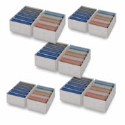 5-Slot Fabric Clothes Organizer for Wardrobe (Grey)