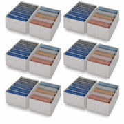 5-Slot Fabric Clothes Organizer for Wardrobe (Grey)