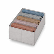 5-Slot Fabric Clothes Organizer for Wardrobe (Grey)