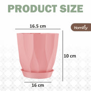 Set of 5 Plastic Flower Pots for Home & Garden (Aro)