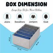 5-Slot Fabric Clothes Organizer for Wardrobe (Grey)