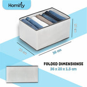 7-Slot Fabric Clothes Organizer for Wardrobe