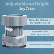 HOMIFLY Washing Machine Vibration Pads Stands with Anti-Slip Rubber (Grey-4 Pcs Set)