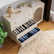 5-Slot Fabric Clothes Organizer for Wardrobe (Black)