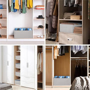 5-Slot Fabric Clothes Organizer for Wardrobe (Grey)