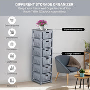 HOMIFLY 6-Tier Plastic Storage Cabinet Organizer for Home, Office, Hospital, School & Toy Organizer (GREY)