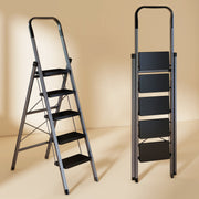 Compact Foldable Home Stepladder with Anti-Skid Steps