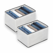 7-Slot Fabric Clothes Organizer for Wardrobe