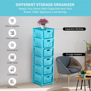 HOMIFLY 6-Tier Plastic Storage Cabinet Organizer for Home, Office, Hospital, School & Toy Organizer (BLUE)