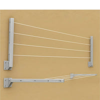 Homifly Metal Foldable Wall Mount Cloth Drying Stand with 30 Feet Rope|Space Saving Rack