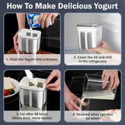 HOMIFLY Greek Yogurt & Curd Maker Hung Curd Strainer Box Perfect for Homemade Yogurt (1100ml)