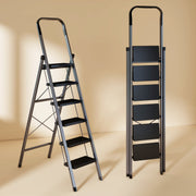Compact Foldable Home Stepladder with Anti-Skid Steps