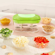 Vegetable Chopper with 4 Stainless Steel Blades