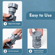 HOMIFLY Washing Machine Vibration Pads Stands with Anti-Slip Rubber (Grey-4 Pcs Set)