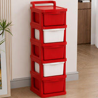Homifly Plastic Drawer Organizer with Wheels/Modular Drawer Storage for Clothes/Toys Organizer for Kids Room