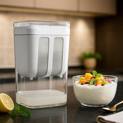 JD FRESH Hung Curd Maker & Greek Yogurt Strainer 1100ml | BPA-Free Fine Mesh Strainer Box with Lid | Whey Separator for Thick Homemade Curd, Paneer & Cheese | Dahi Make