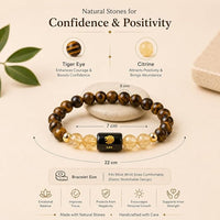 Leo (सिंह) - Zodiac Crystal Bracelet for Women & Men