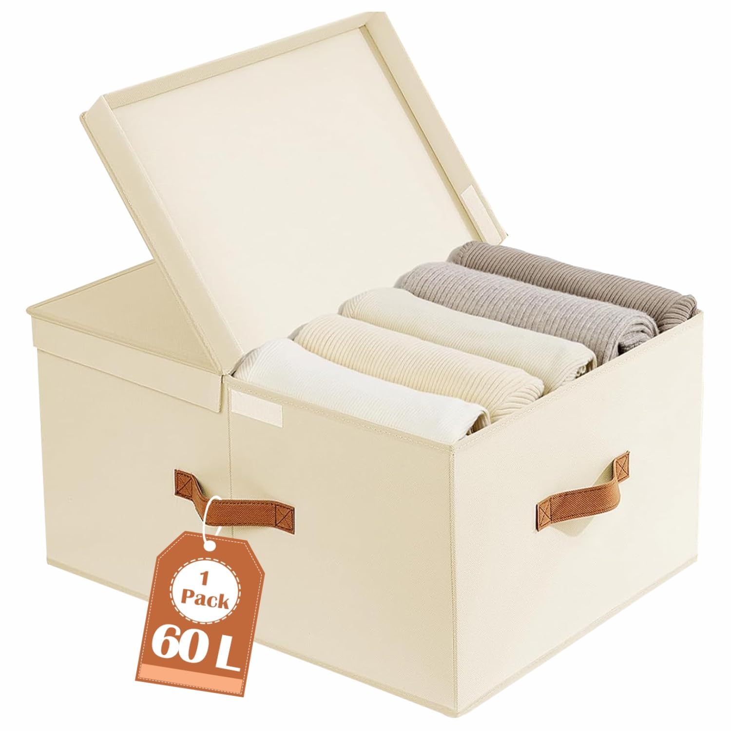 Non-Woven Cloths Storage Bag with Double-Open Lid