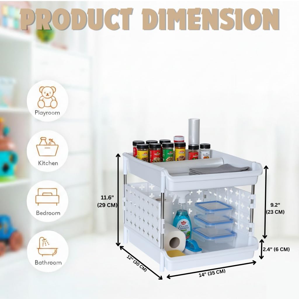 Homifly Multipurpose Plastic Storage Drawer Organizer|Shelves Storage for Office, kids Room and Pantry
