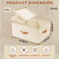 Non-Woven Cloths Storage Bag with Double-Open Lid