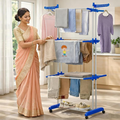 4 Tier Stainless Steel Clothes Drying Stand