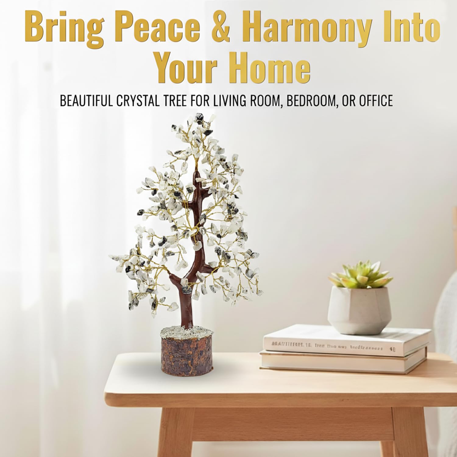 Moonstone Crystal Chakra Tree/Handcrafted Gemstone Tree