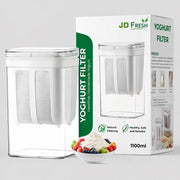 JD FRESH Hung Curd Maker & Greek Yogurt Strainer 1100ml | BPA-Free Fine Mesh Strainer Box with Lid | Whey Separator for Thick Homemade Curd, Paneer & Cheese | Dahi Make