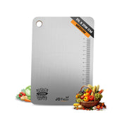 JD FRESH 304 Stainless Steel Medium Chopping Board/Home Use Cutting Board/Non Slip/Chopping Board for Kitchen/Vegetable Cutting Board/Kitchen Cutting Boards/Vegetable Cutter Steel (31 x 21 cm)