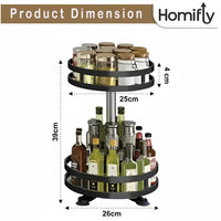 2-Tier 360° Rotating Spice Rack Organiser