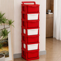 Homifly Plastic Drawer Organizer with Wheels/Modular Drawer Storage for Clothes/Toys Organizer for Kids Room