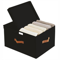Non-Woven Cloths Storage Bag with Double-Open Lid