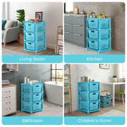 HOMIFLY 3-Tier Plastic Storage Cabinet Organizer for Home, Office, Hospital, School & Toy Organizer (BLUE)