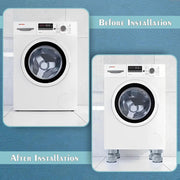 HOMIFLY Washing Machine Vibration Pads Stands with Anti-Slip Rubber (Grey-4 Pcs Set)