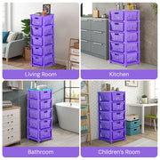 HOMIFLY 5-Tier Plastic Storage Cabinet Organizer for Home, Office, Hospital, School & Toy Organizer (PURPLE)