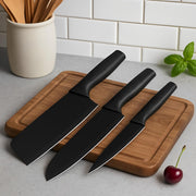 JD FRESH Premium 3 Piece Kitchen Knife Set/Stainless Steel Blades/Sharp Edge Cutting Chef Knifes for Chopping Vegetables/Fruits/Chaku/Multipurpose Knife/Kitchen Tools (Blue)