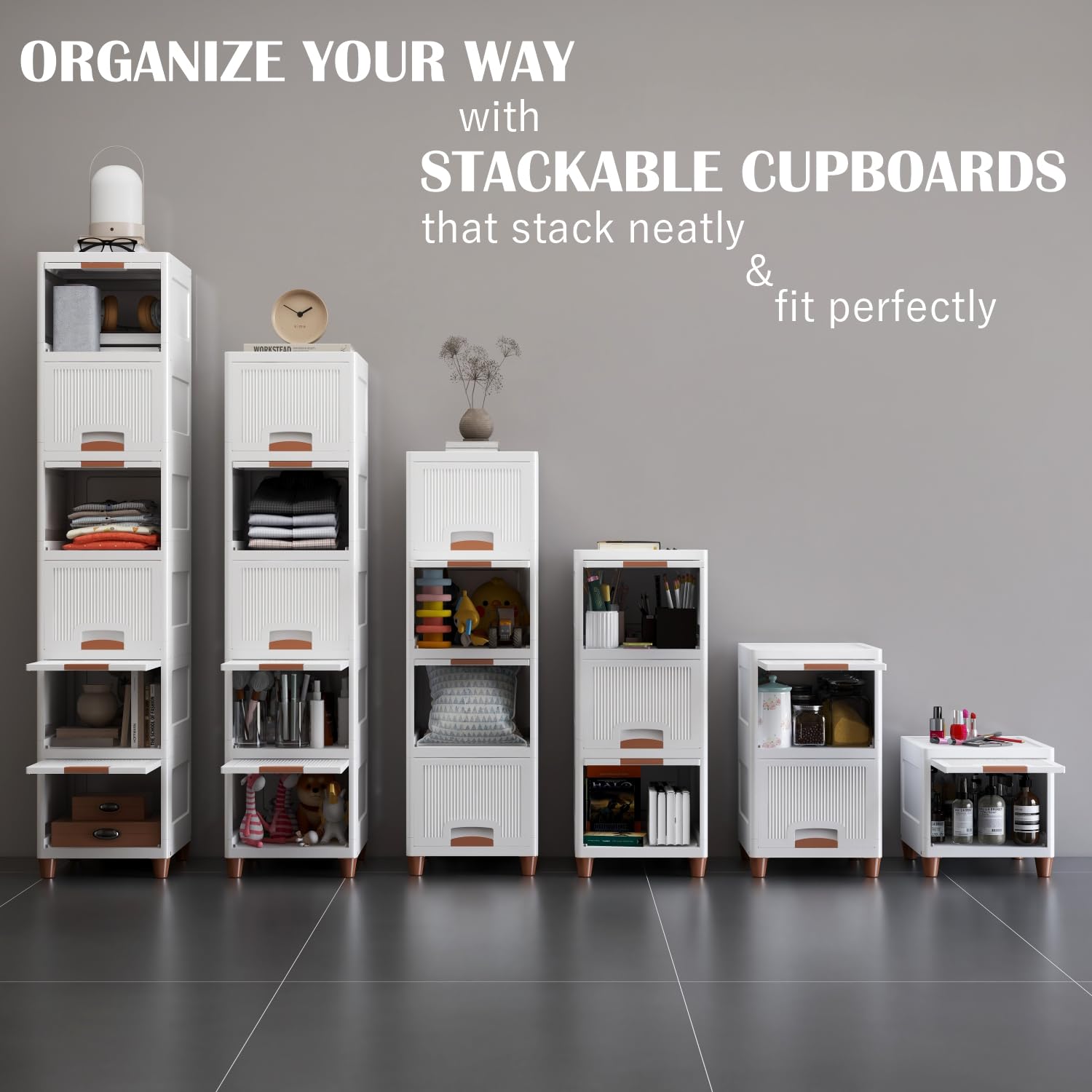 Homifly Plastic Foldable Organizer for Clothes|Multipurpose Wardrobe for Cloth|Almirah for Living Room(White)