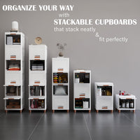 Homifly Plastic Foldable Organizer for Clothes|Multipurpose Wardrobe for Cloth|Almirah for Living Room(White)