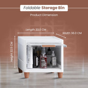 JD FRESH 1 Tier Foldable Plastic Rack for Storage/Kitchen Cupboard/Versatile and Sturdy Wardrobe for Clothes/Multipurpose Storage Organizer/Closet for Bedroom/Living Room/Laundry Room (Transparent)