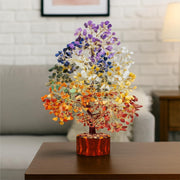 7 Chakra Crystal Tree, Showpiece Good Luck and Positive Energy Multicolor