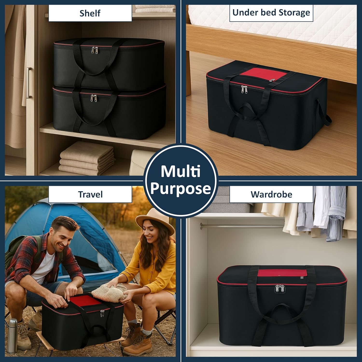 69 Liters Large Underbed Storage Bags for Clothes