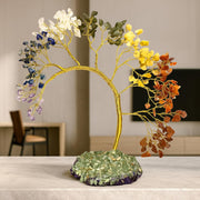 JD FRESH 200 Beds 7 Chakras Crystal Tree/Gemstone Feng Shui Tree for Good Luck/Positive Energy and Meditation Spiritual for Good Luck/Handmade Showpiece for Home Décor/Living Room/Office and Gifting