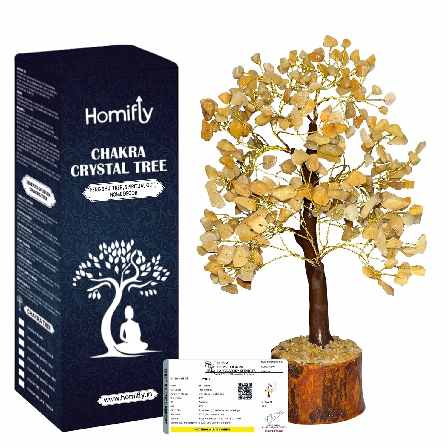 Citrine Gemstone Tree for Abundance-(300 Beads)