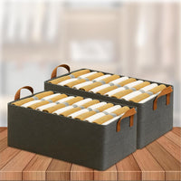 Multipurpose Foldable Storag Box for Clothes (Steel Frame, Grey)