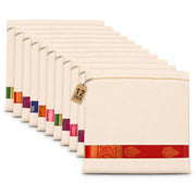HOMIFLY Cotton Saree Bags/Covers For Storage/Zip Closure For Clothes Bags And Wardrobe Organizer With Window- (16 X 14 Inches)