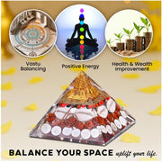 JD FRESH Laxmi Pyramid/Rudraksha/Kodi/Gomati Chakra/Shree Yantra/Pooja Pyramid Vastu for Home for Good Luck/Money & Wealth/Spiritual Gift/Showpiece for Living Room/Home Décor