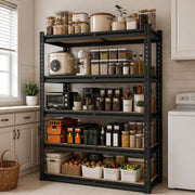 HOMIFLY 5-Tier Extra Large Metal Shelf Rack/72x36x12 InchAdjustable Boltless Shelving Unit/Heavy Duty Display Rack Organizer for Garage/Kitchen/Warehouse/Tool-Free Assembly and Rust-Resistant