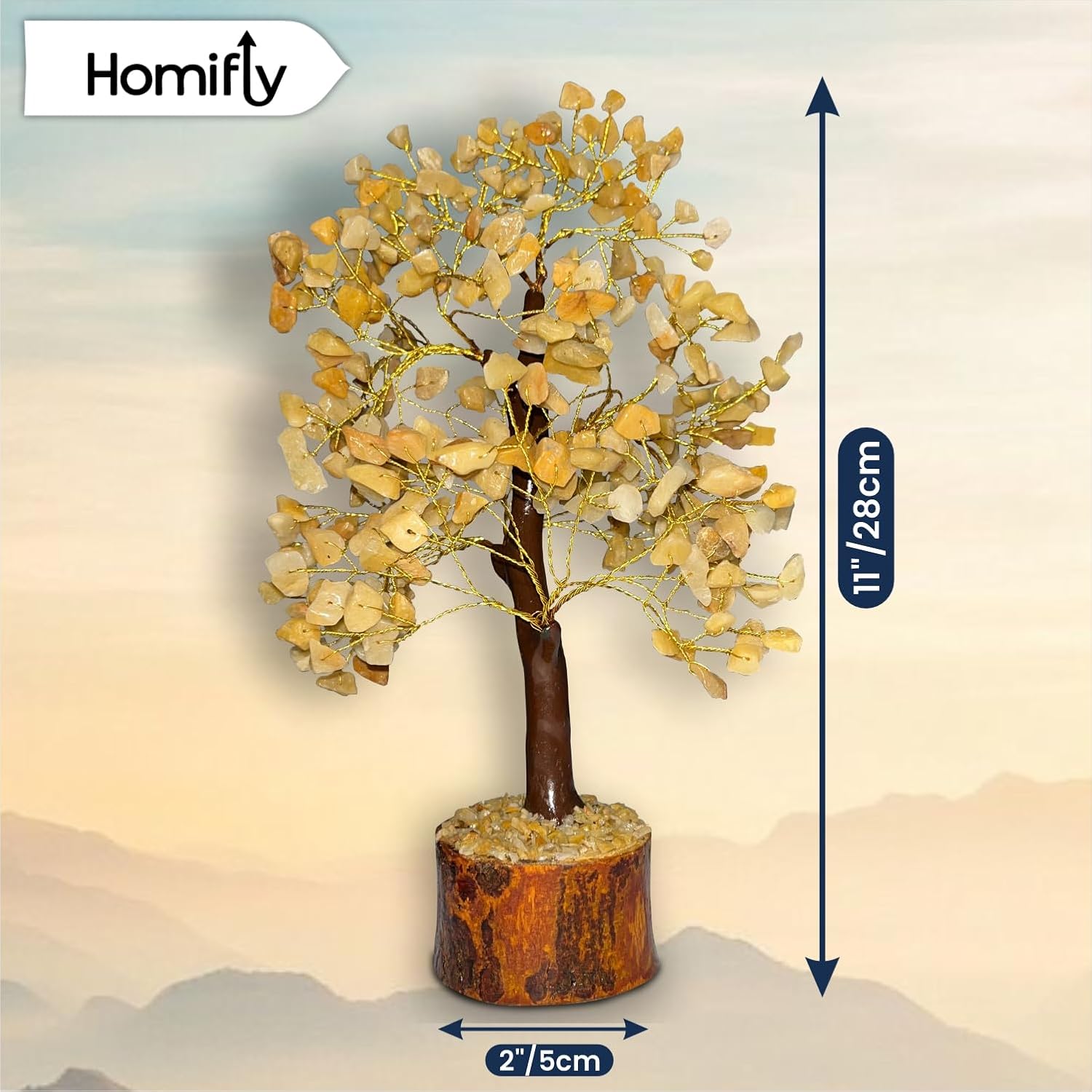 Citrine Gemstone Tree for Abundance-(300 Beads)