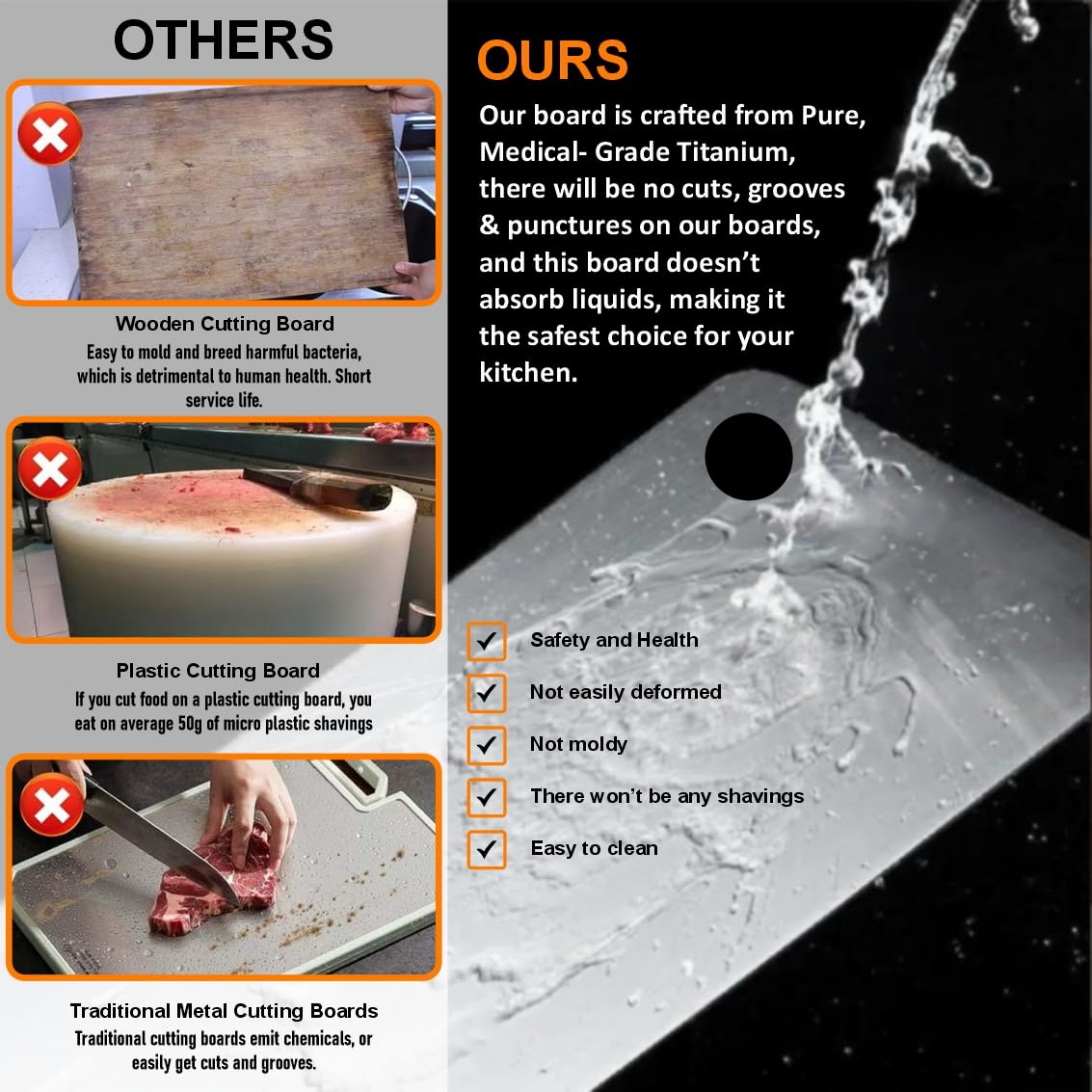 Extra Large Corner 304 Stainless Steel Chopping Board