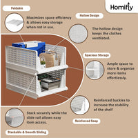 Stackable Wardrobe Storage Organizer For Cloth Storage