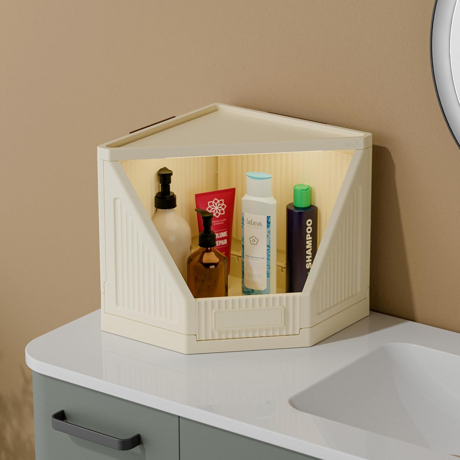 Foldable Corner Storage Cupboard